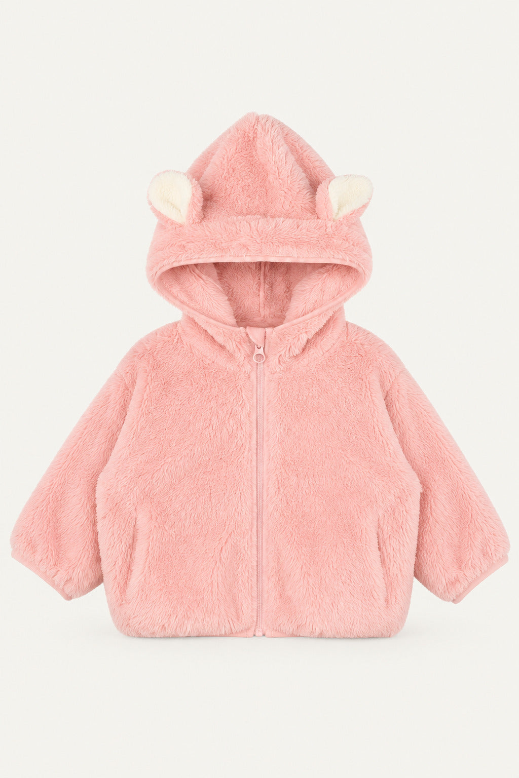 LUMIÈRE TEDDY BEAR HOODED JACKET WHITE