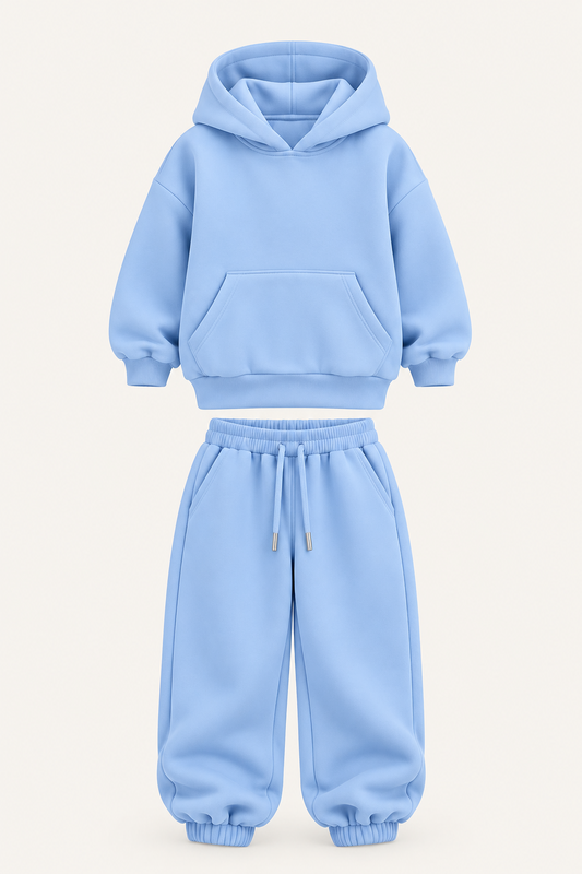 ESSENTIAL PULLOVER HOODIE SET BLUE