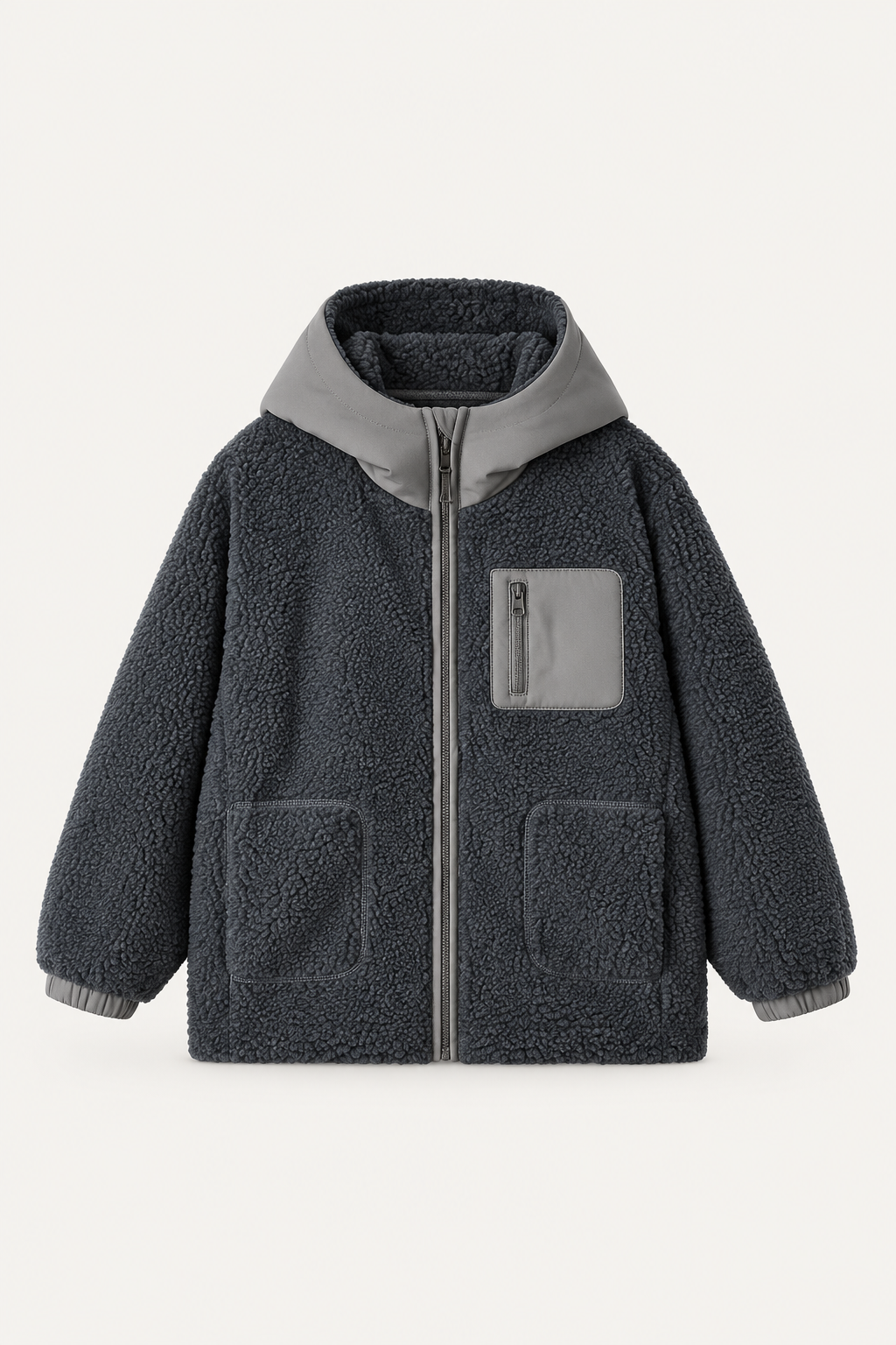 LUMIÈRE SHERPA HOODED JACKET WHITE