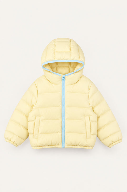 LUMIÈRE CONTRAST PUFFER JACKET YELLOW