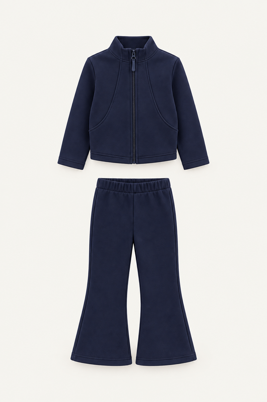 LUMIÈRE NAVY ZIP-UP TRACKSUIT SET