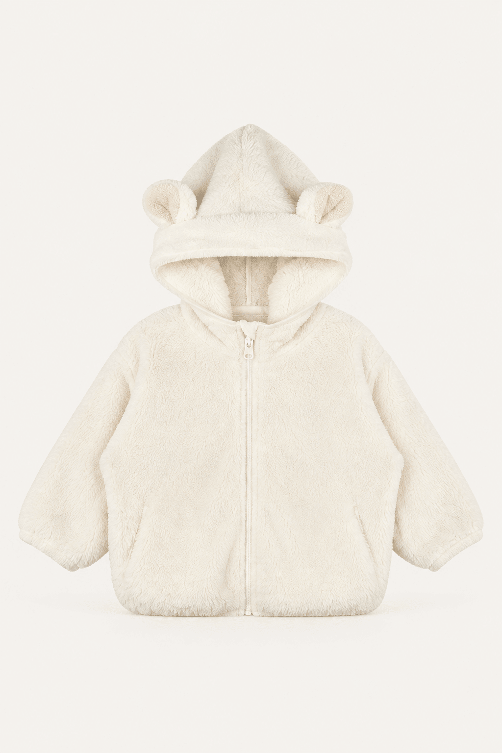 LUMIÈRE TEDDY BEAR HOODED JACKET WHITE